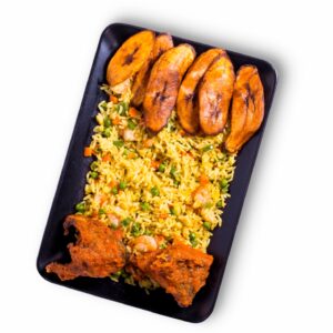fried rice and plantain