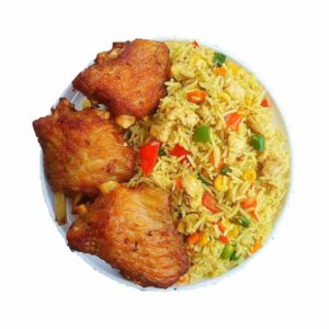 fried rice and turkey